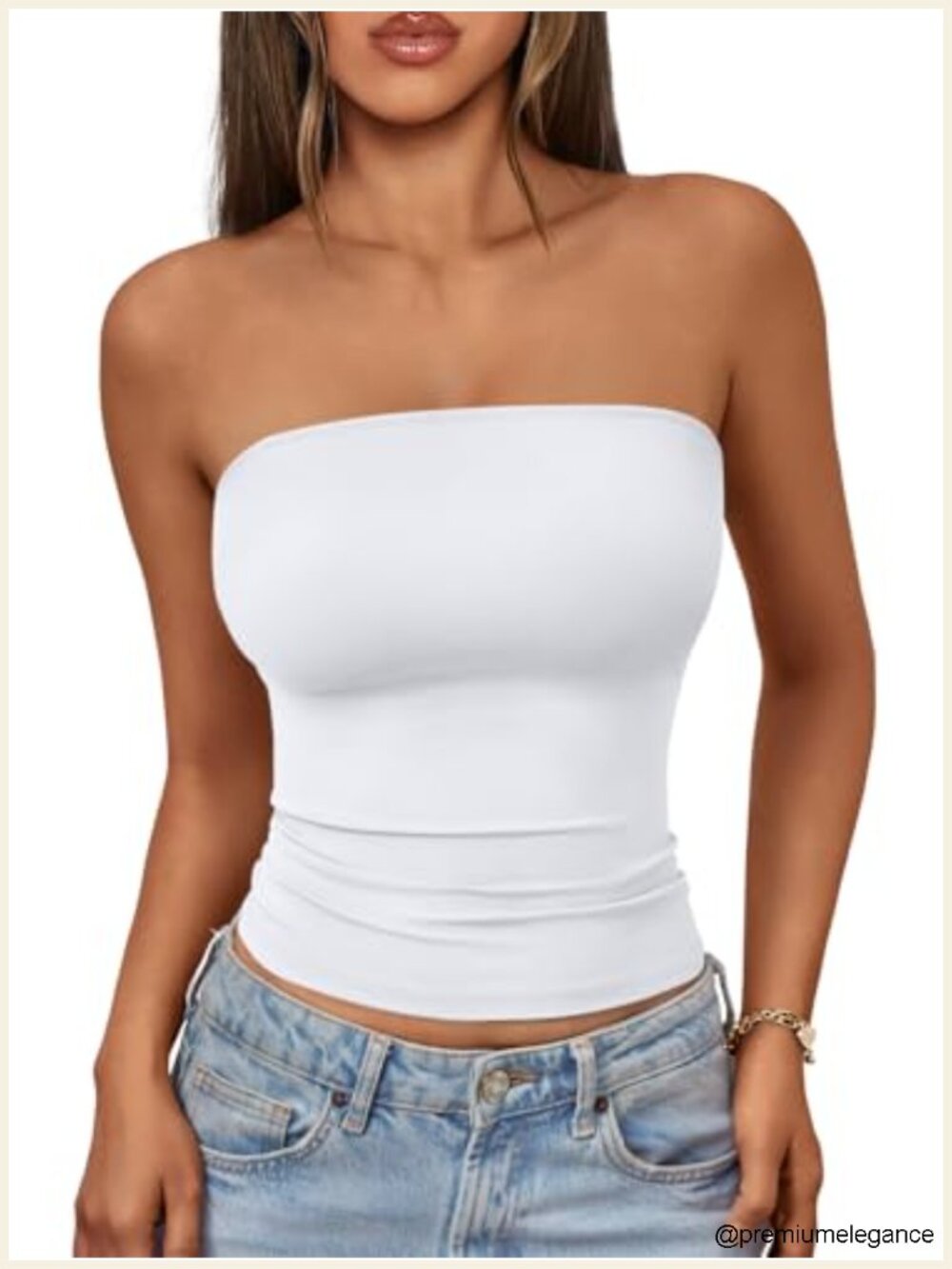 Strapless Bandeau Tube Top Stretchy Summer Going Out Tank